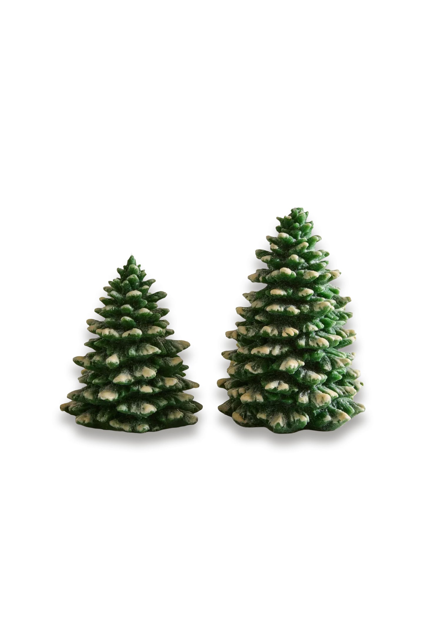 Snowy Christmas Fir Tree Candle pack of 2
