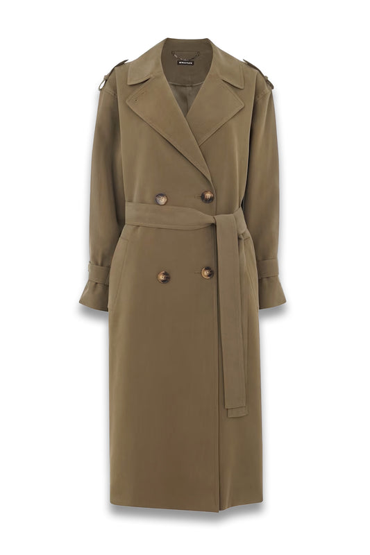 Riley Trench Coat Khaki