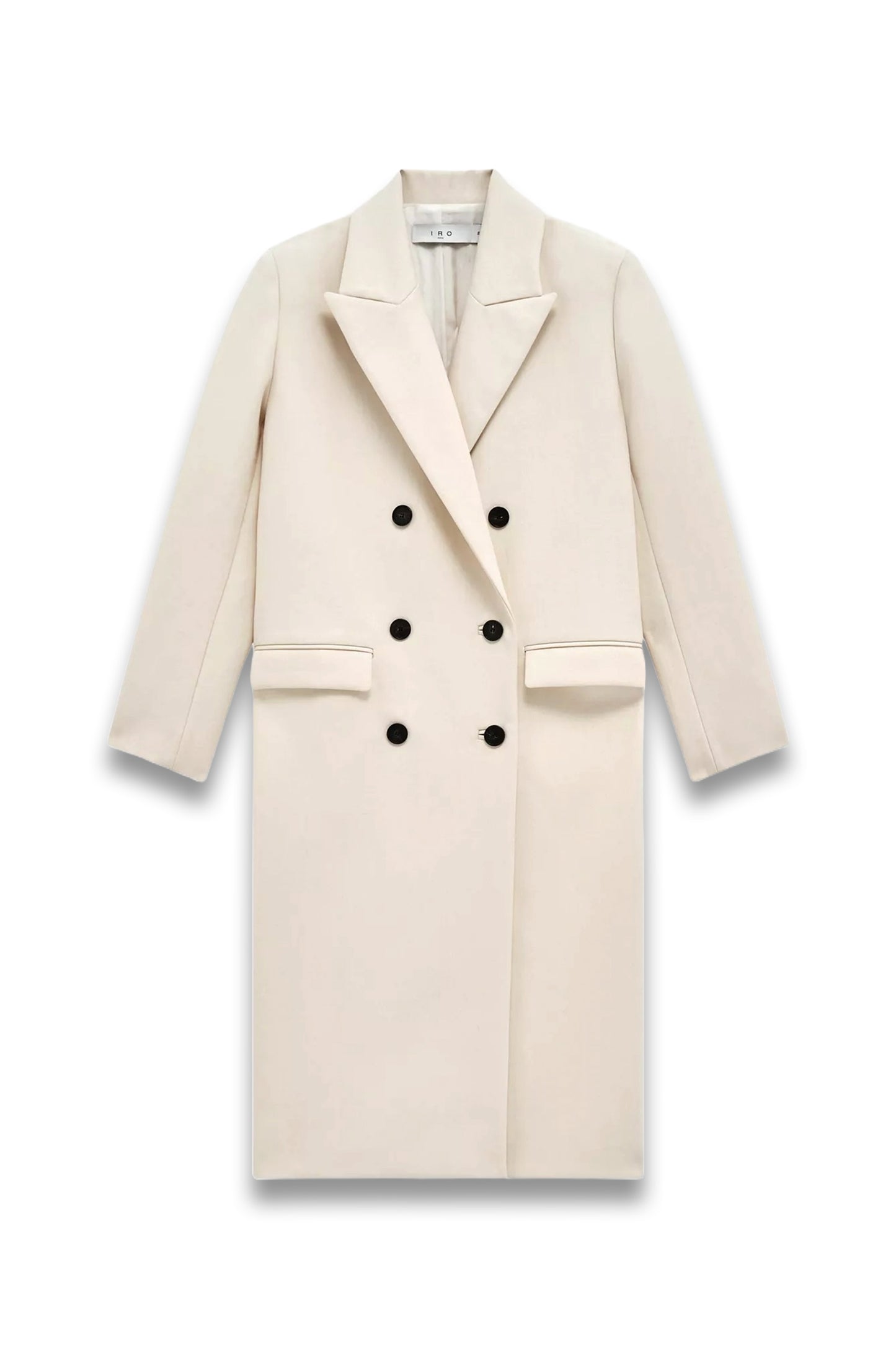 Kirissa Straight-Cut Double-Breasted Cotton Coat
