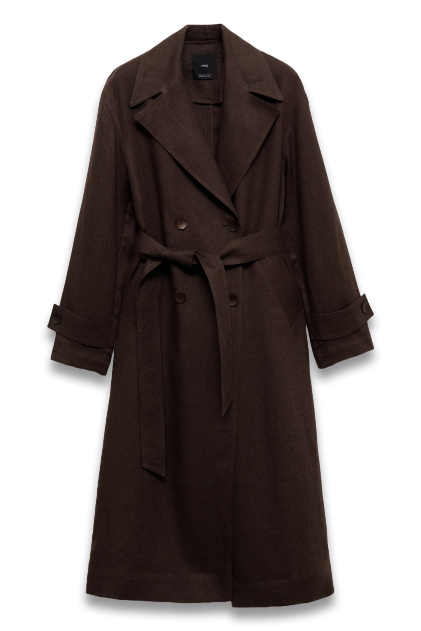 Double Breasted Linen Trench