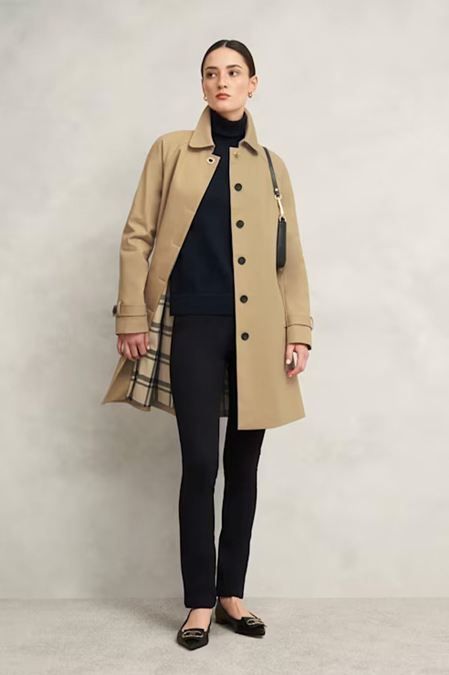 Vivienne Shower Resistant Trench Coat Brown