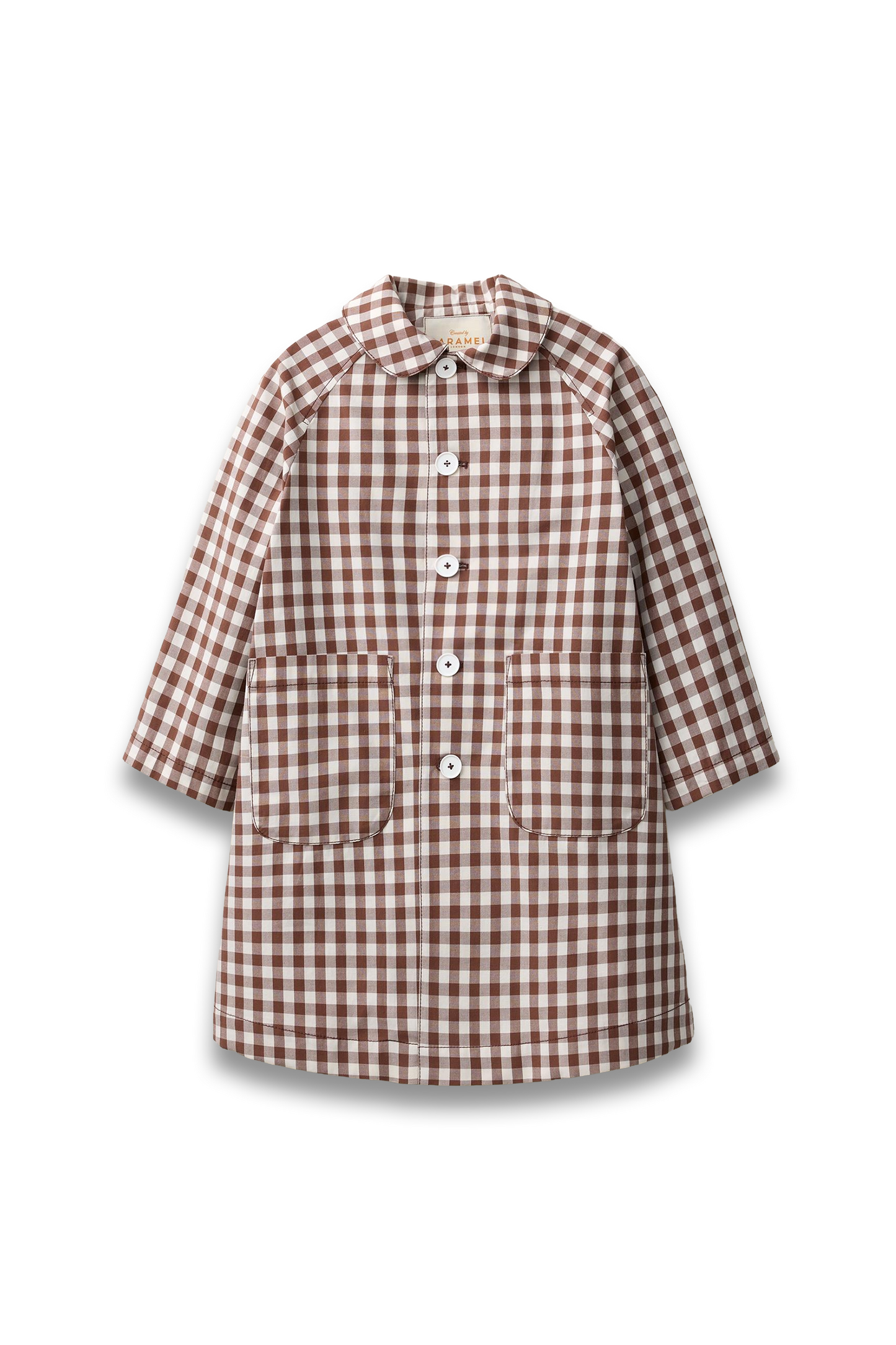Long Gingham Trench Coat