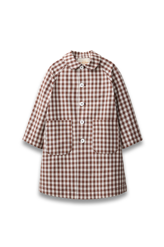 Long Gingham Trench Coat