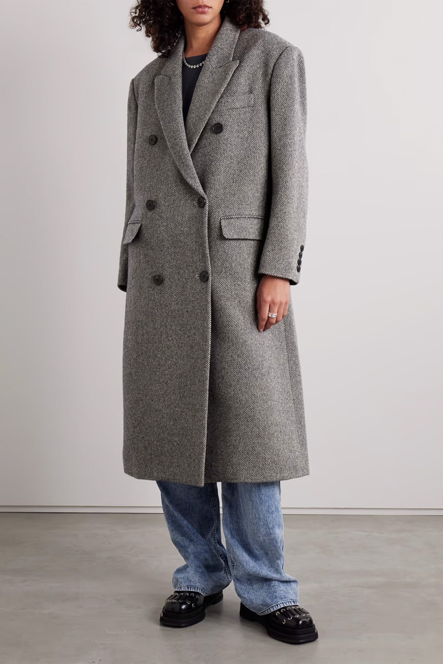 Lexana Double-breasted Wool-blend Coat