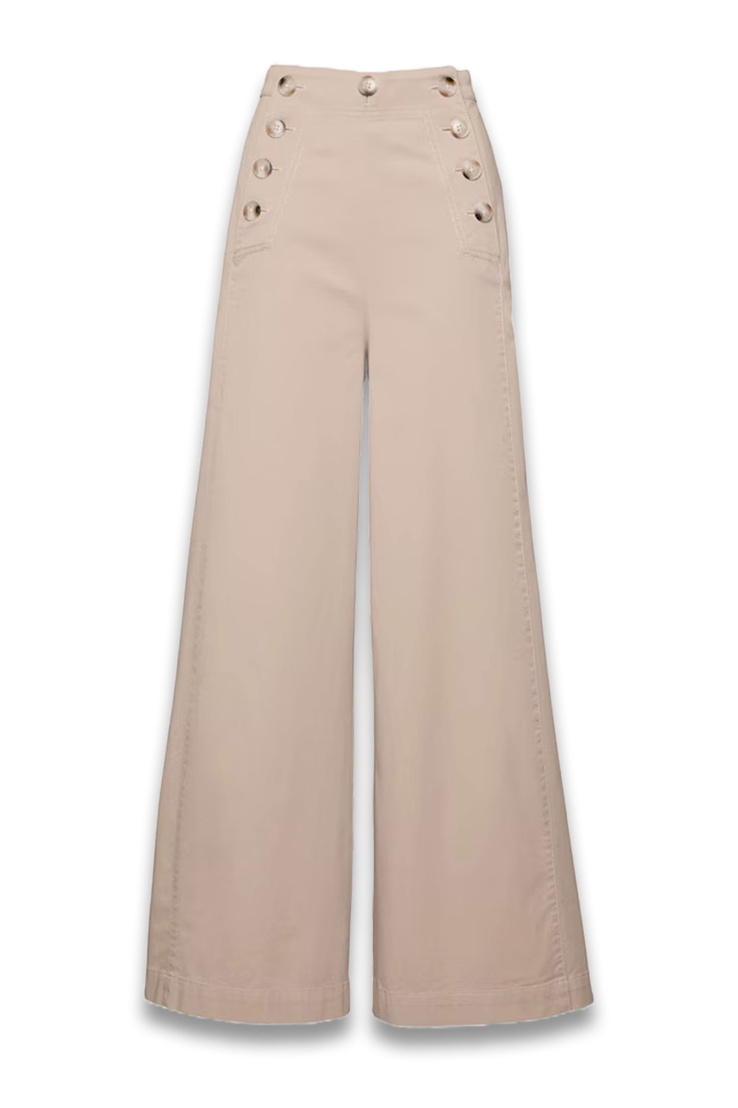 Beige Sky High Sailor Trousers