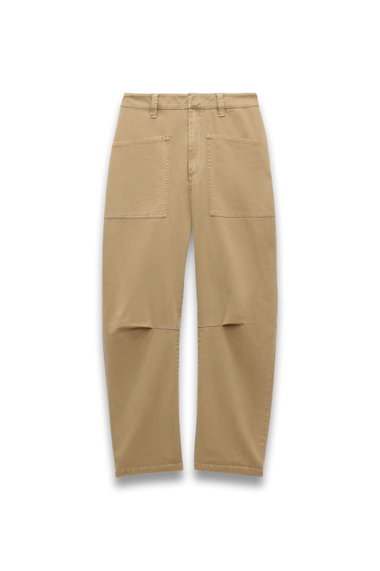 Cordi Barrel Leg Cotton Trousers