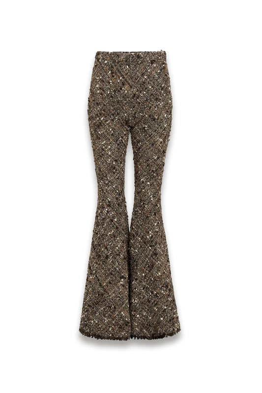Sequin-embellished Flared Trousers