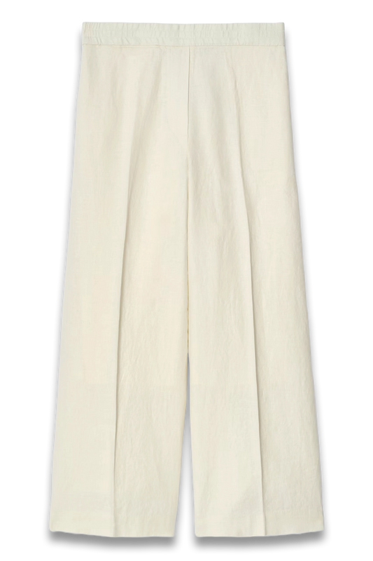 Straight-Leg Tailored Linen Trousers