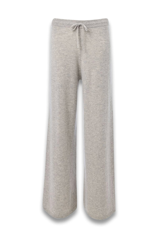 Grey Marl Cashmere Straight Leg Jogger