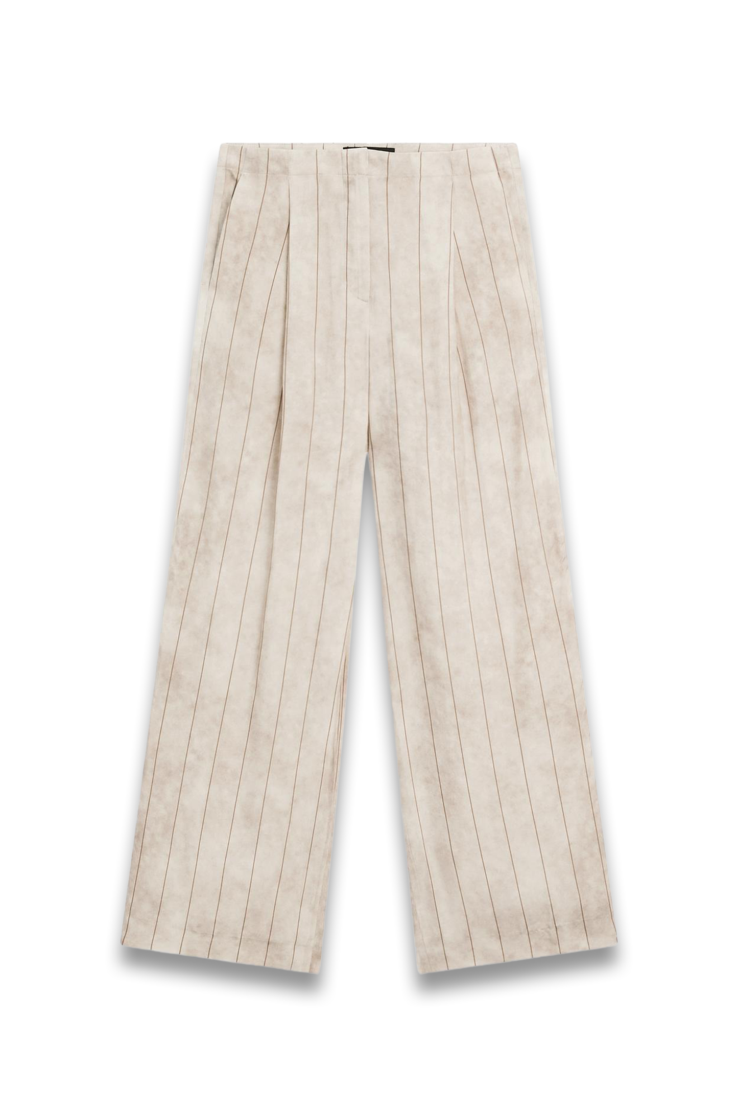 Straight-Leg Striped Flowing Trousers