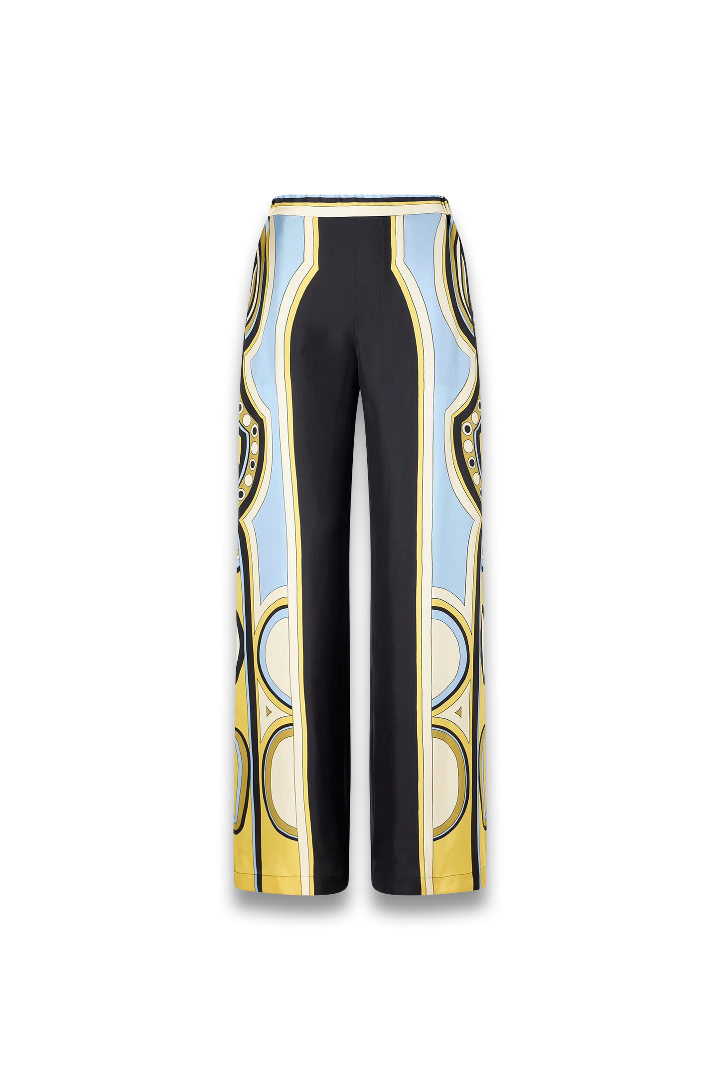 Club Printed Silk-twill Wide-leg Pants