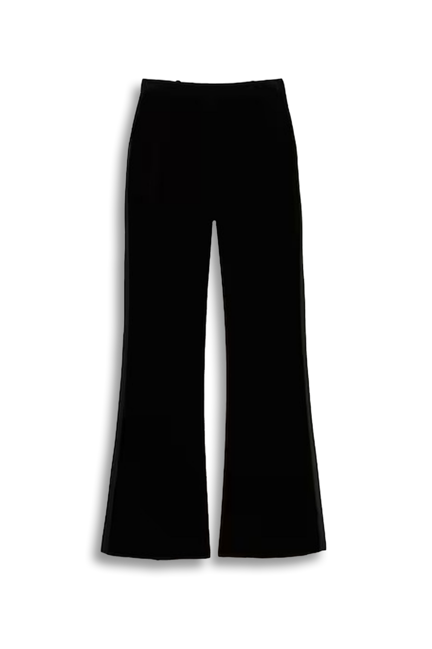 Velvet Flared Suit Trousers in Black