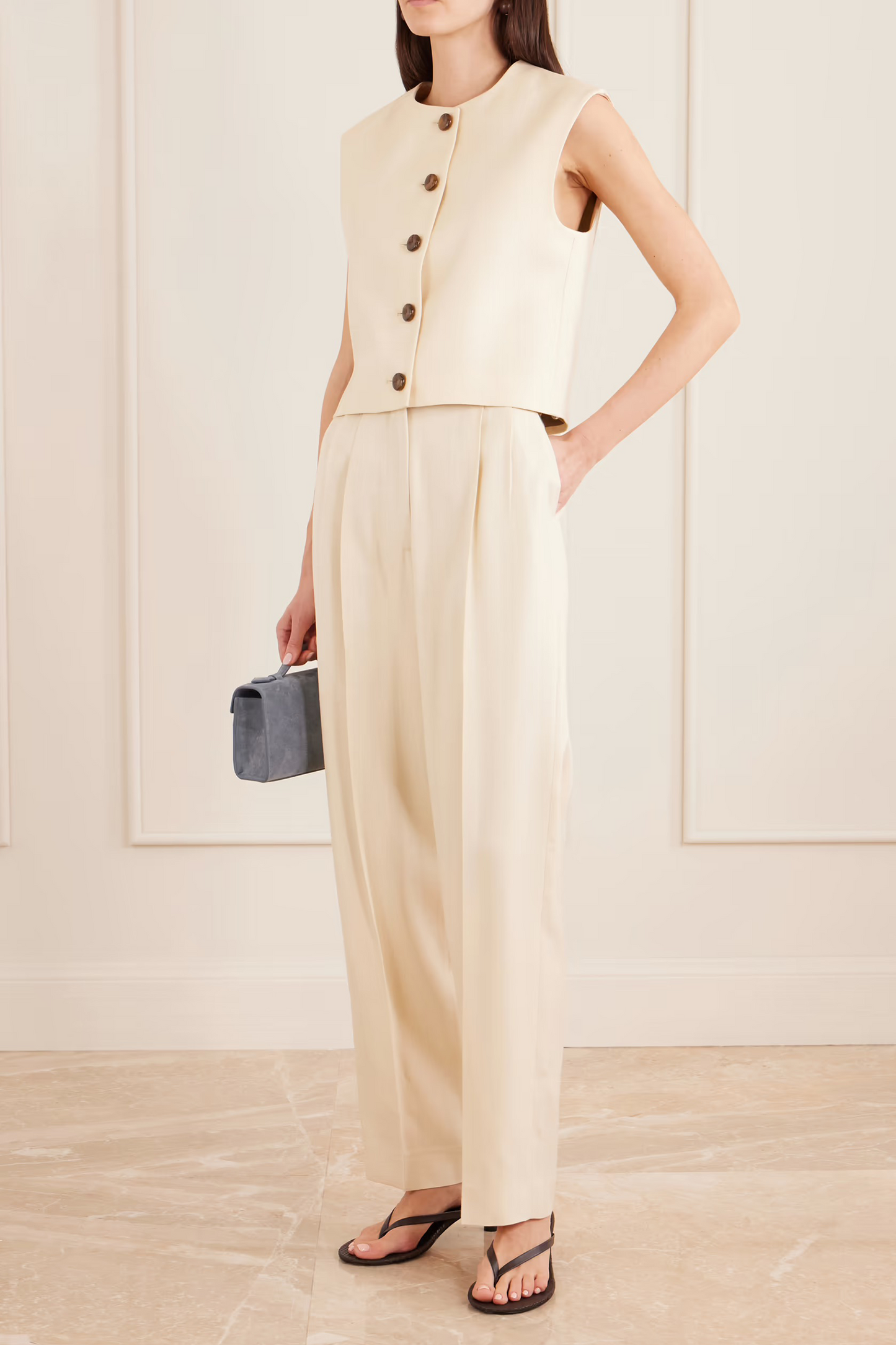Danae Pleated Tapered Woven Pants