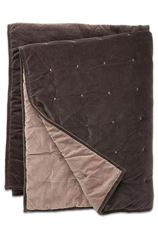 Reversible Velvet Quilted Bedspread