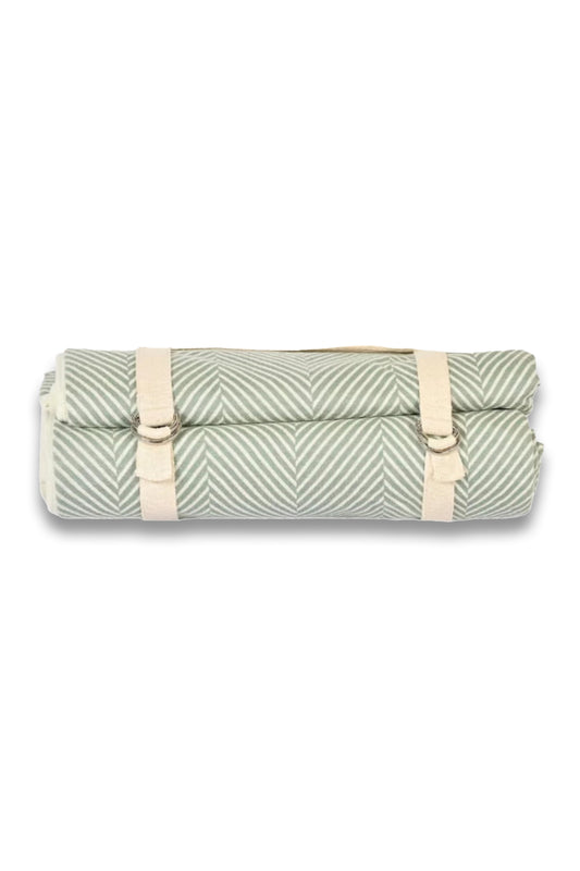 Tubney Herringbone Picnic Blanket Rosemary