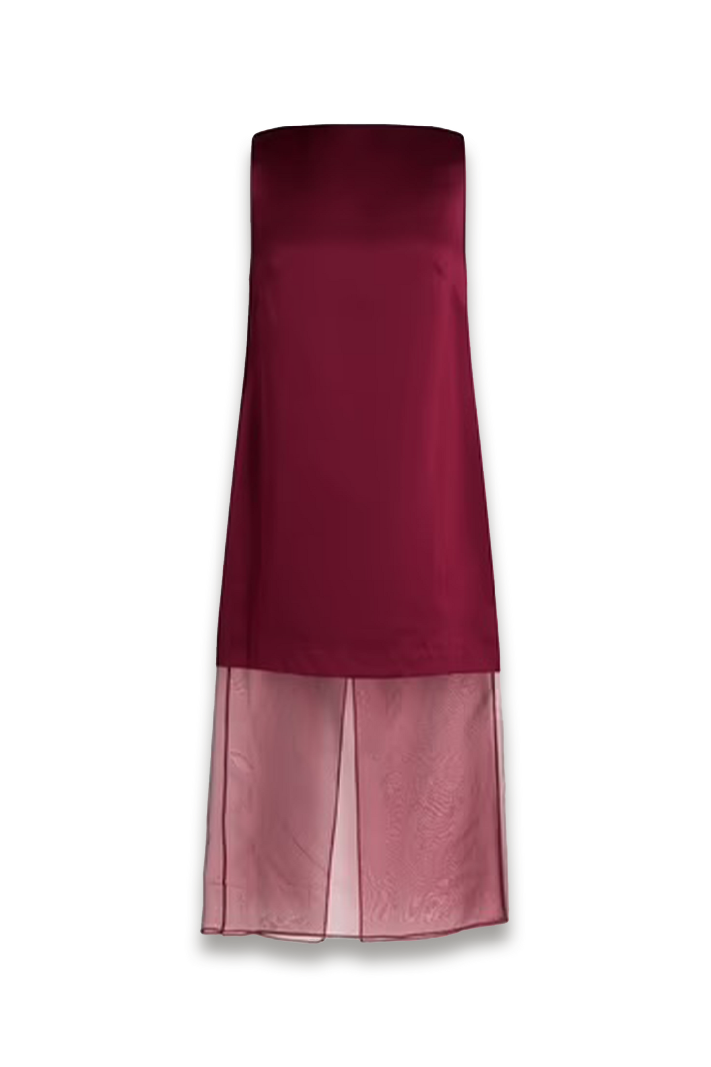 Rio Cowl Organza-trimmed Silk-satin Midi Dress