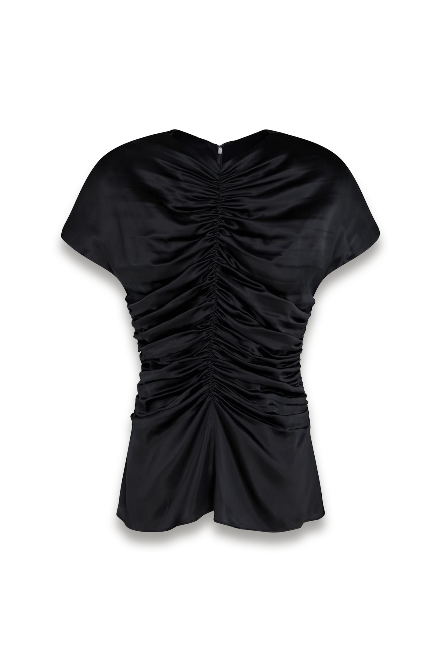 Ruched Silk-satin Top