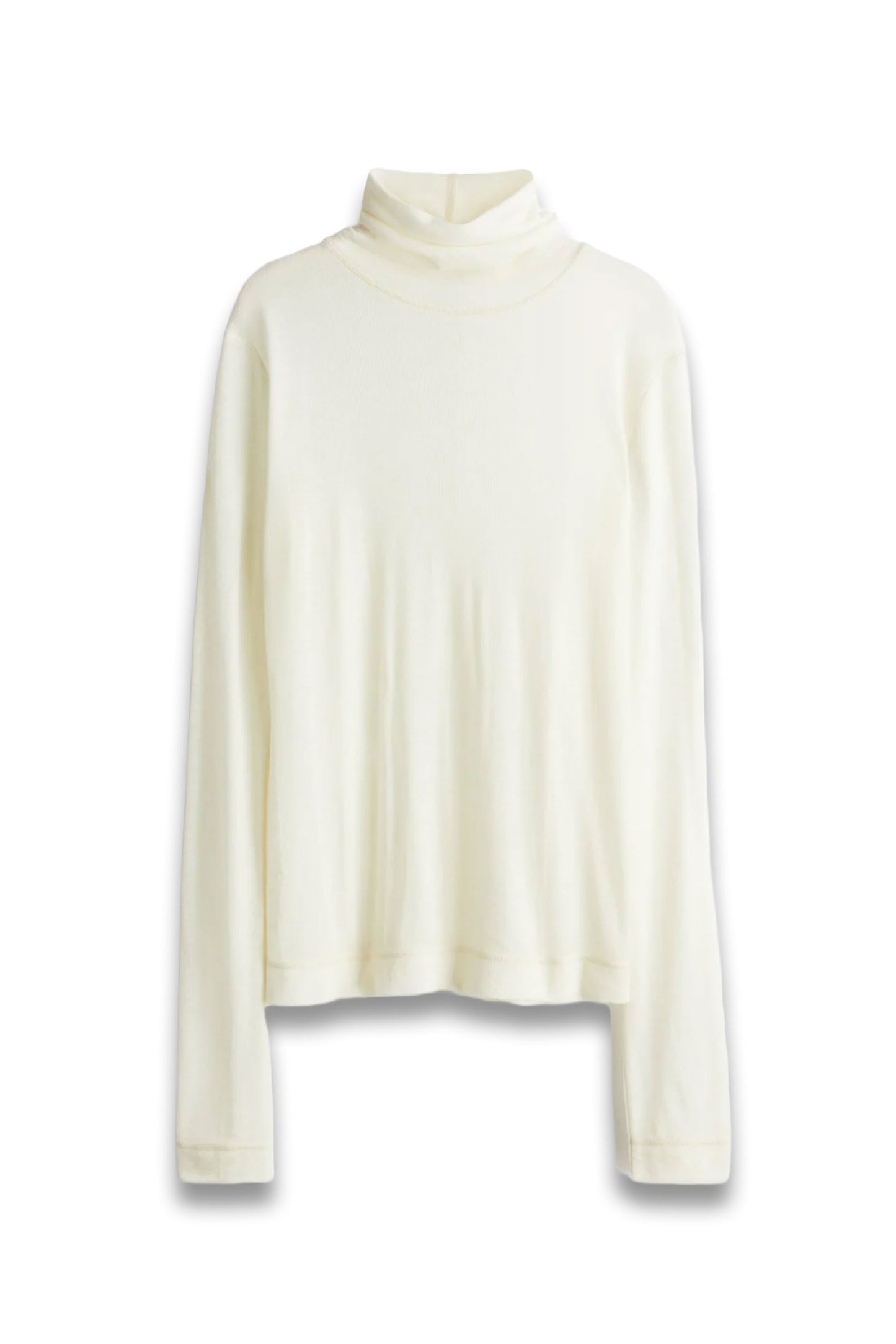POLO-NECK WOOL TOP