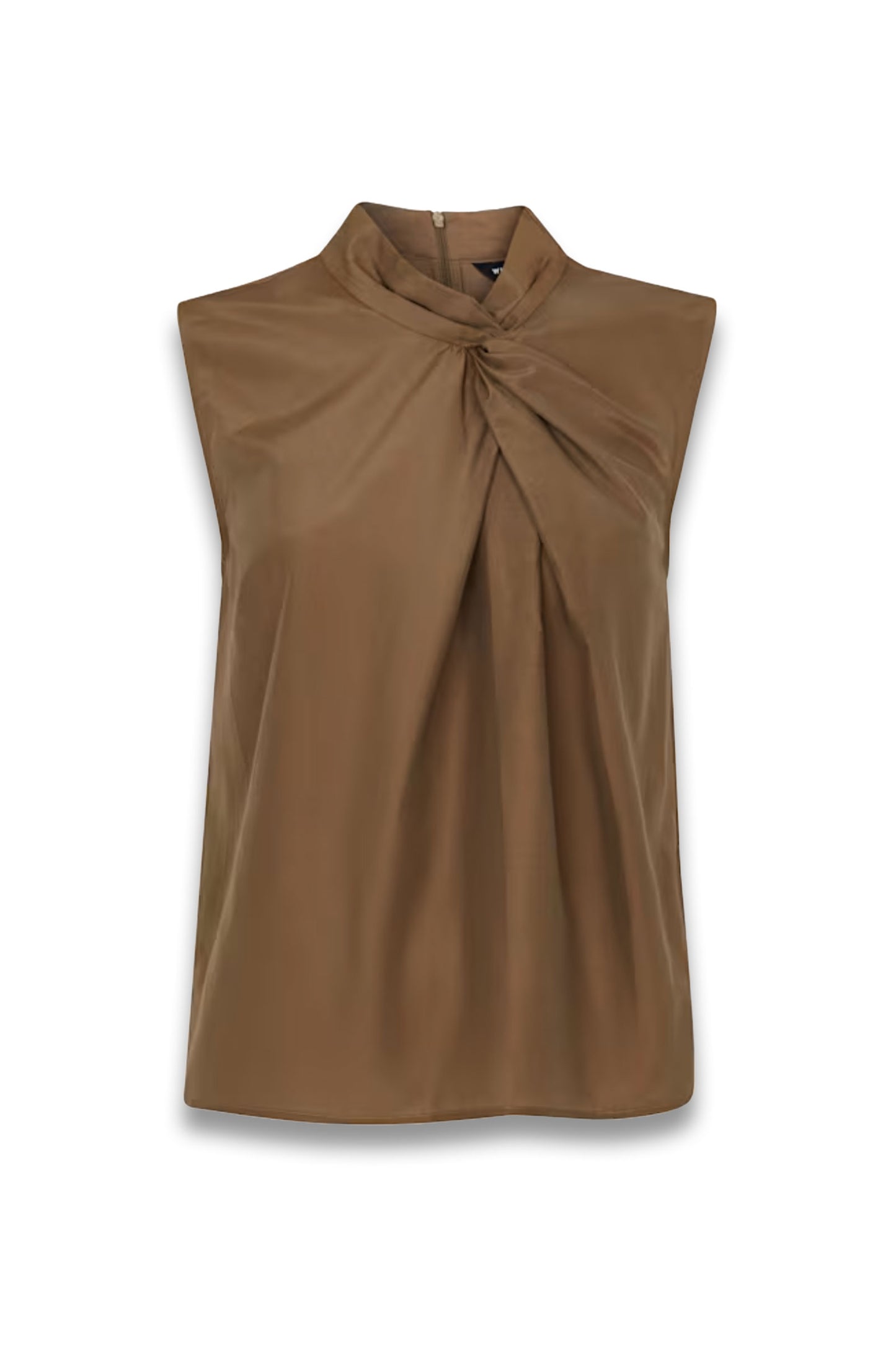 Taupe Bea Twist Front Tank