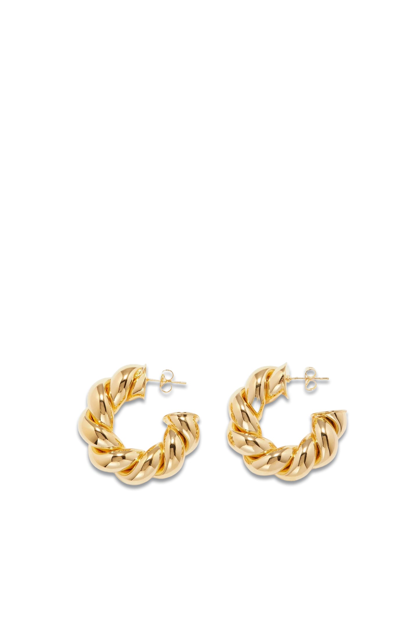 Mini Rope 14kt Gold-plated Hoop Earrings