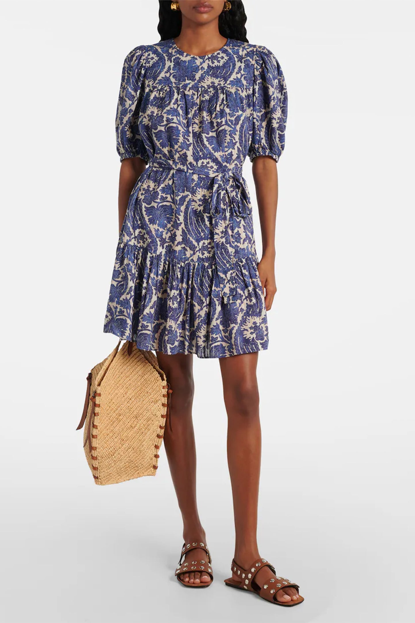 Rosalie Printed Cotton-Blend Minidress