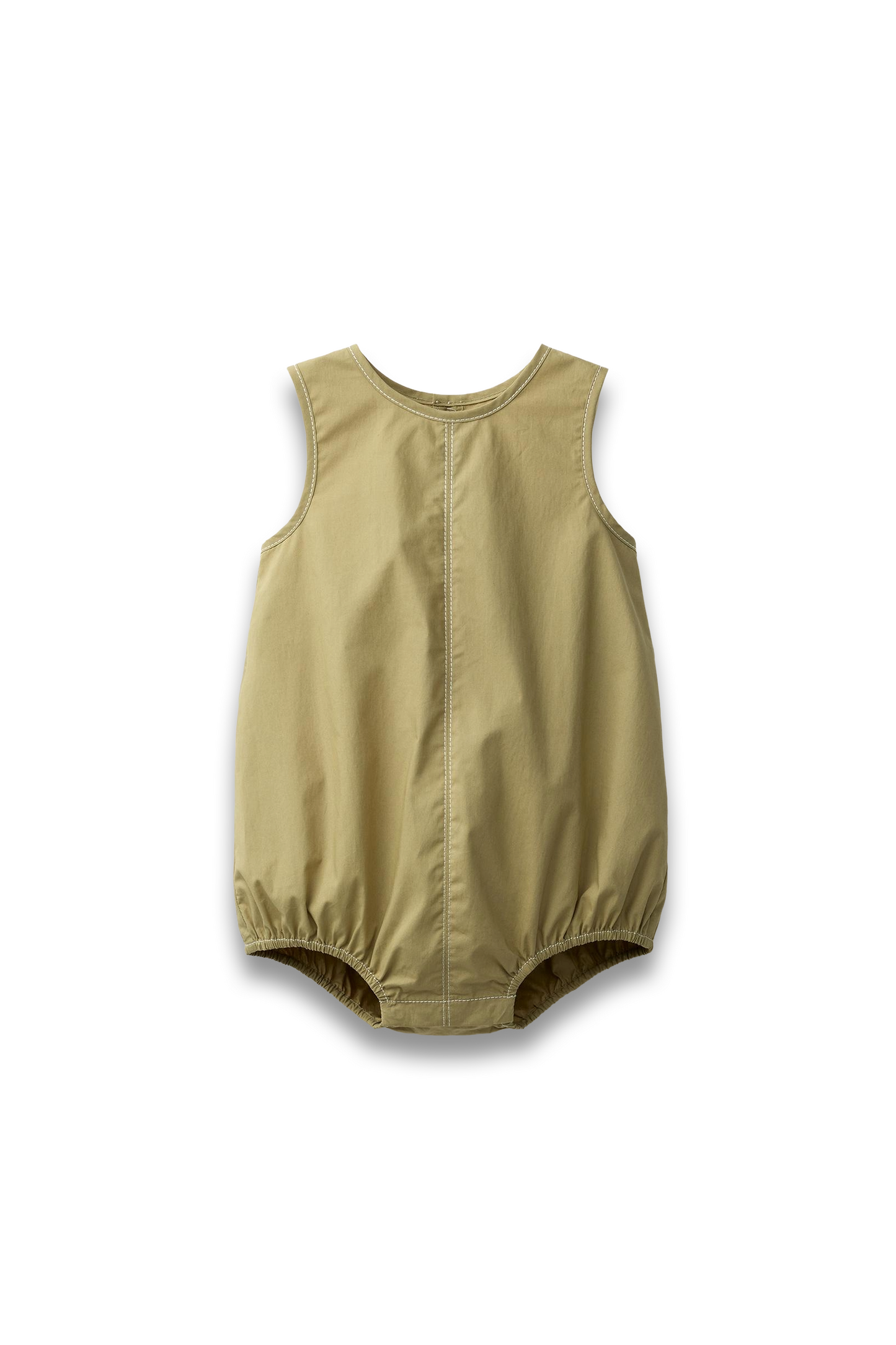 Contrast Topstitch Romper