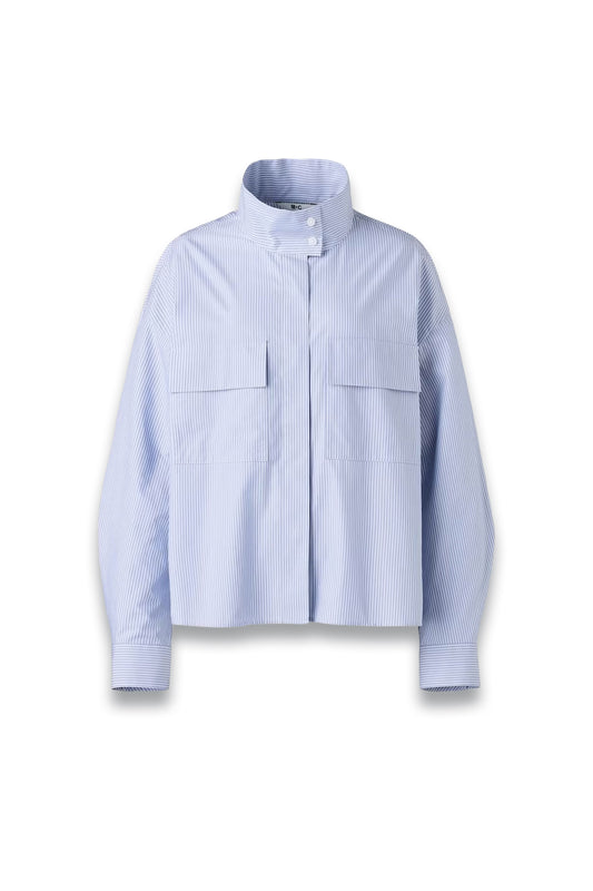 Cotton Stand Collar Shirt Jacket