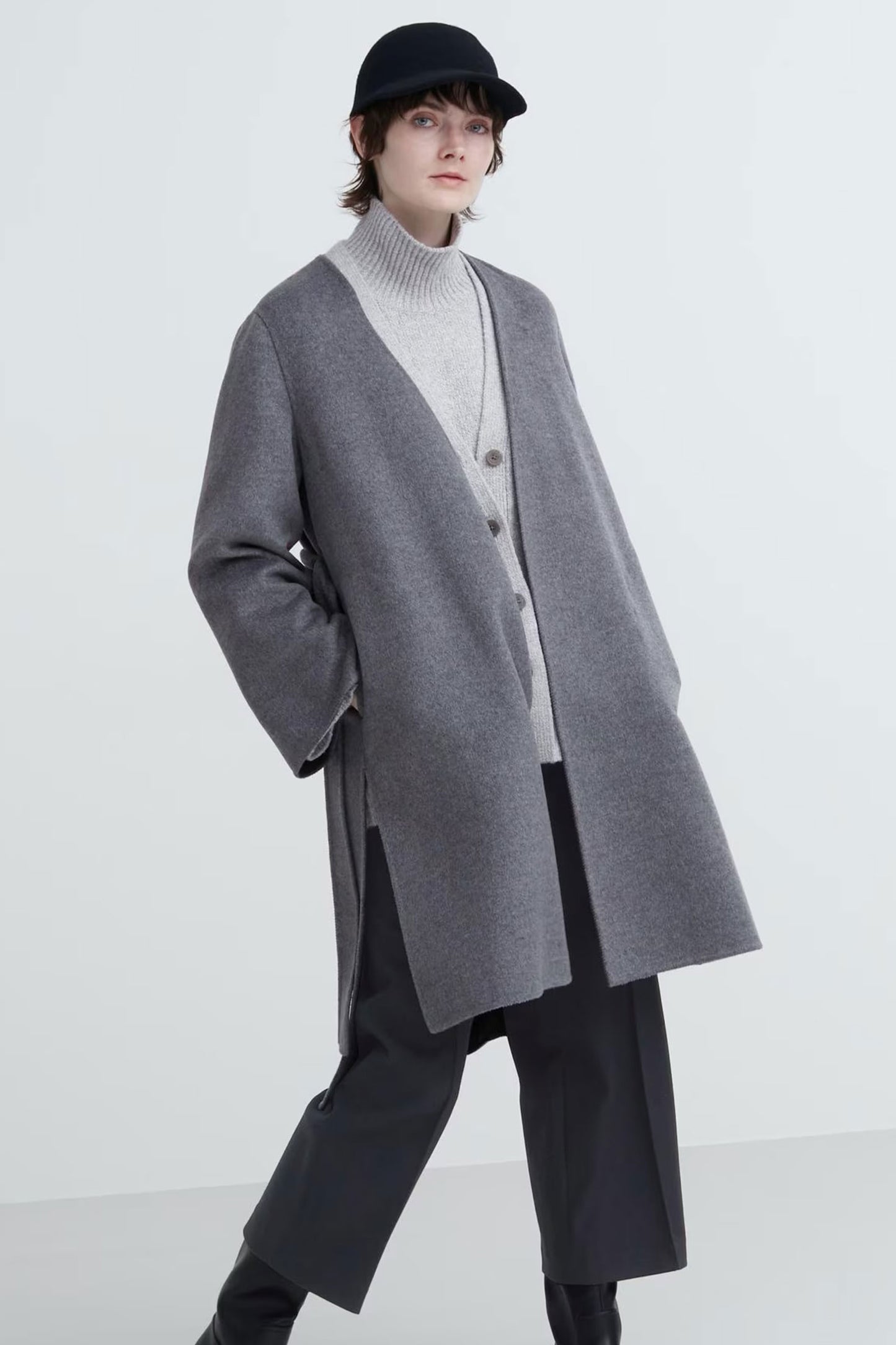 Double Face Wrap Coat