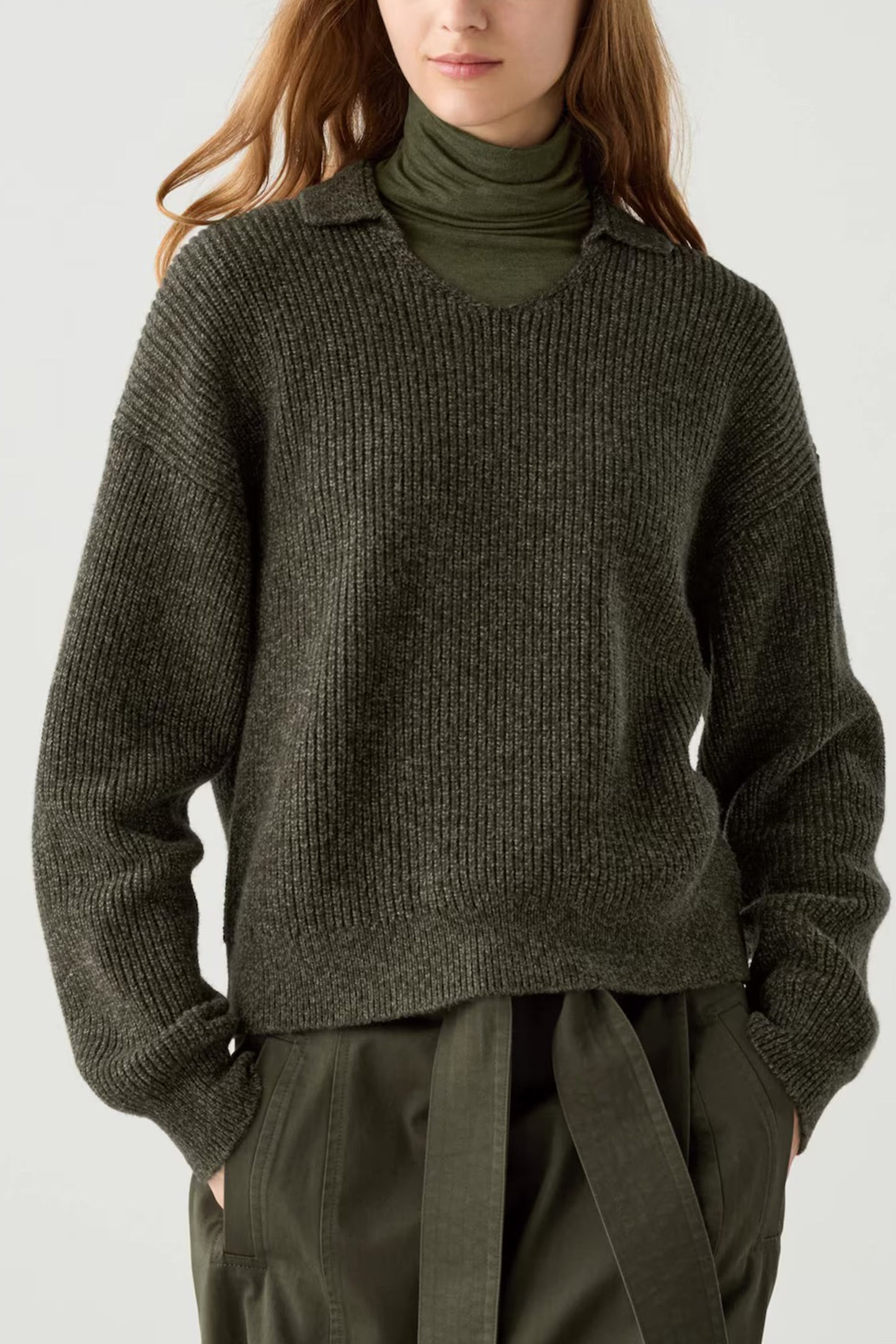Polo Jumper, Olive