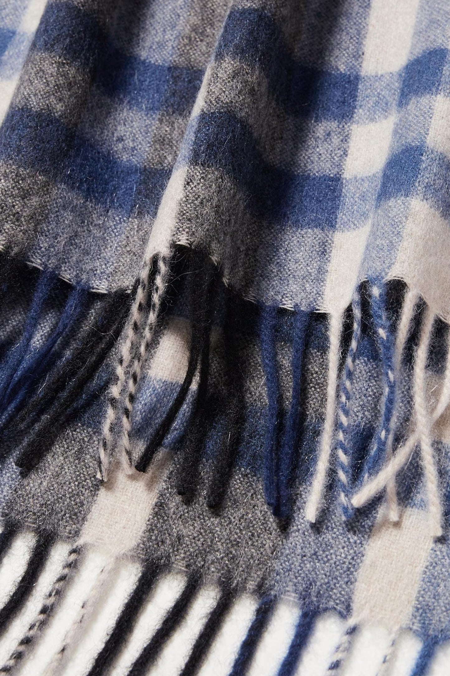 100% Cashmere Checked Scarf