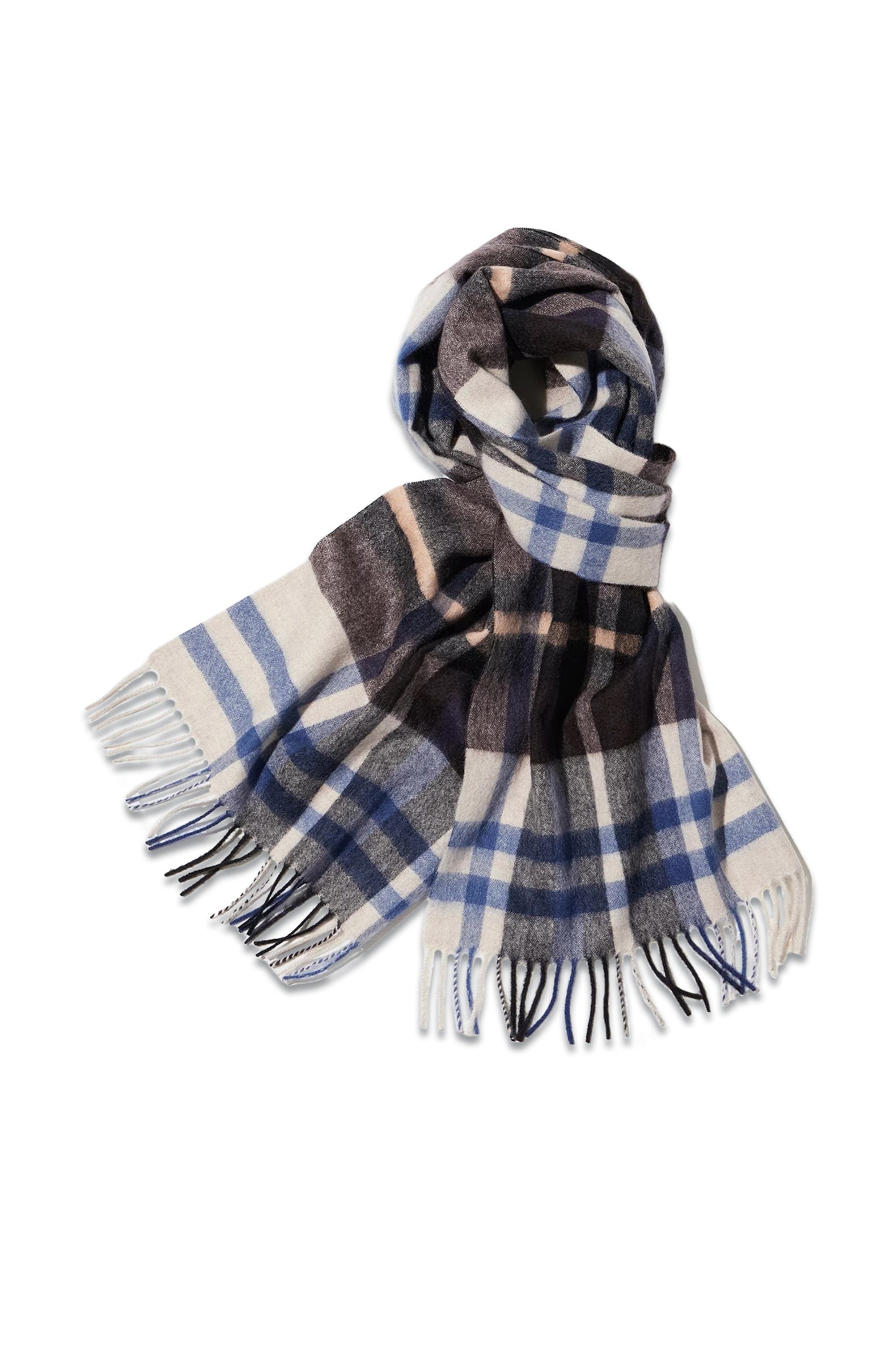 100% Cashmere Checked Scarf