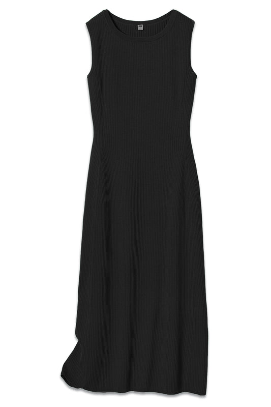 Cotton Blend Knit Sleeveless Dress