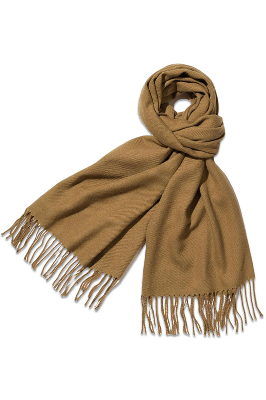 100% Cashmere Scarf In Brown