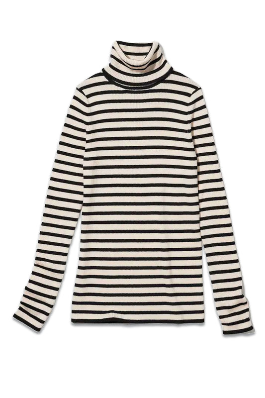 Merino Robbed Turtleneck Jumper