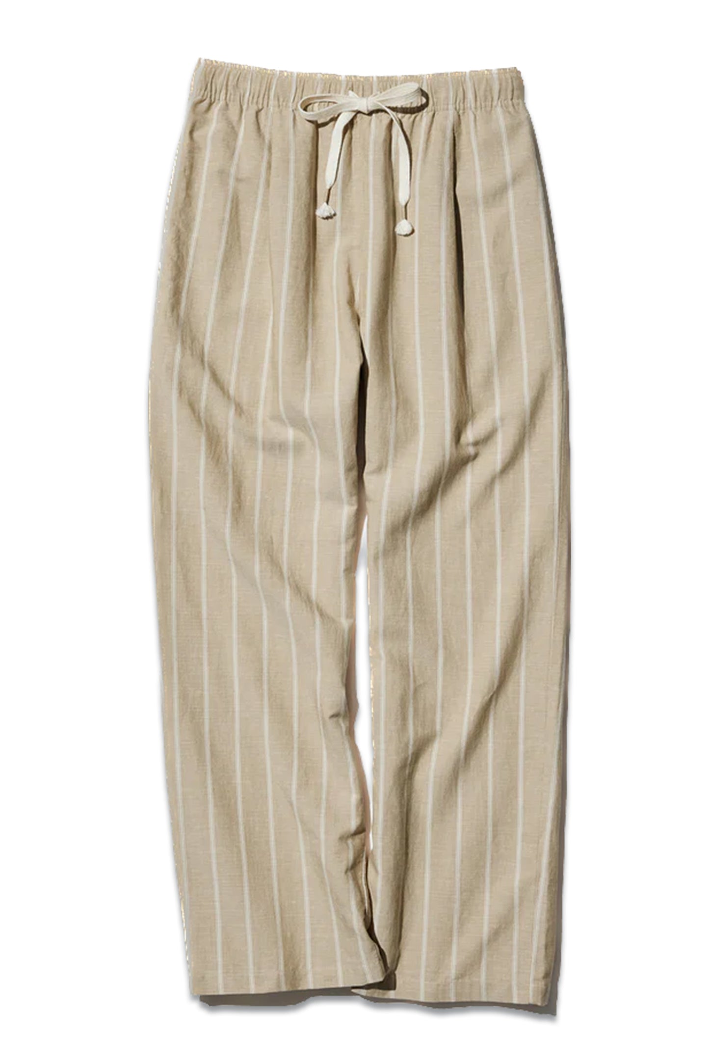 Linen Blend Striped Easy Trousers