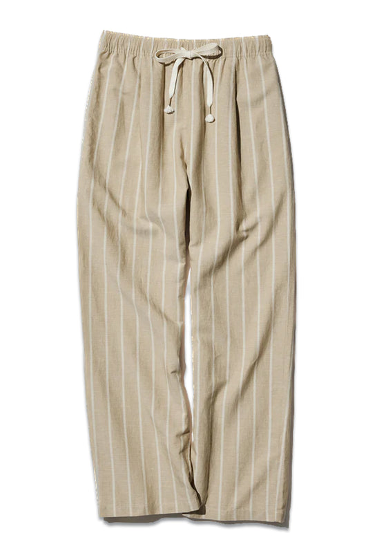Linen Blend Striped Easy Trousers