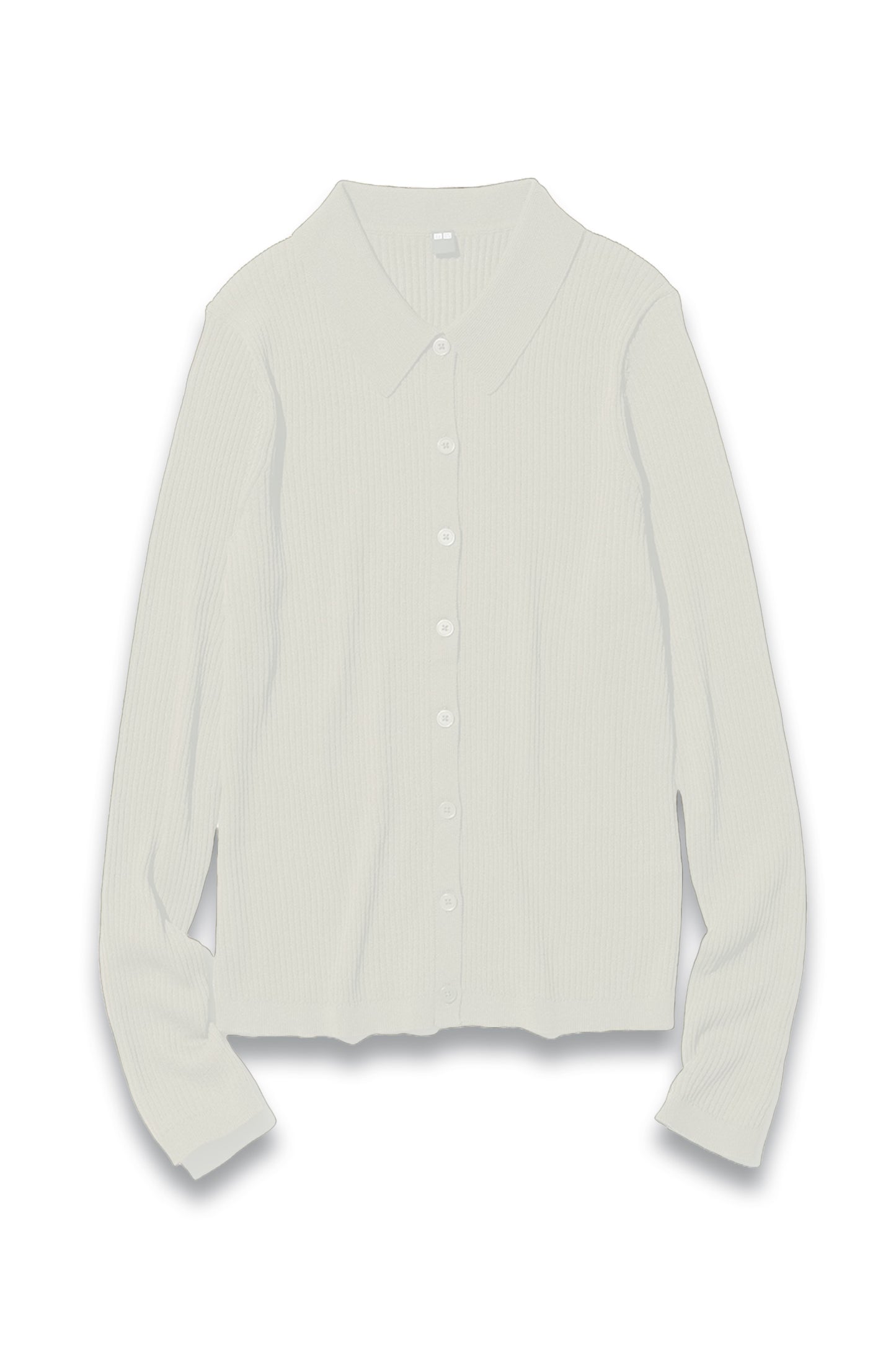 Ribbed Polo Cardigan