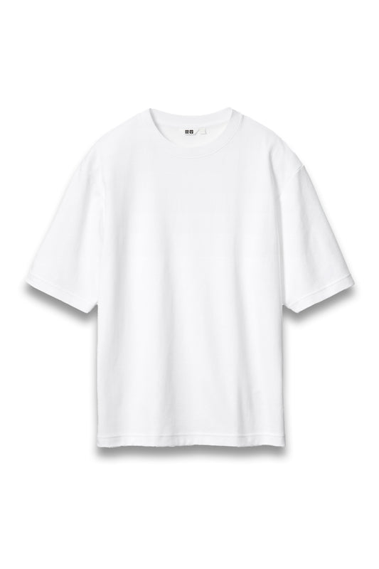 AIRism Cotton Oversized Crew Neck T-Shirt (Half Sleeve)