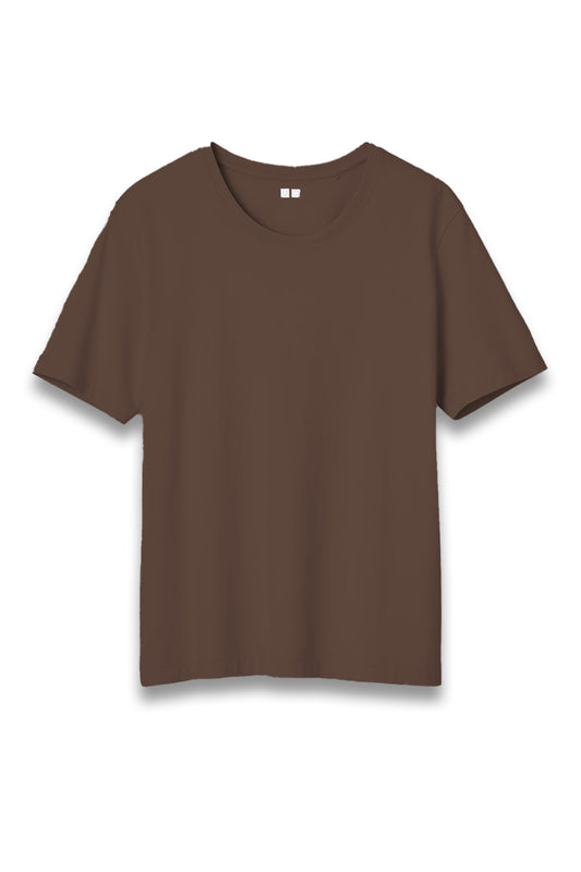 100% Supima Cotton T-Shirt in Dark Brown