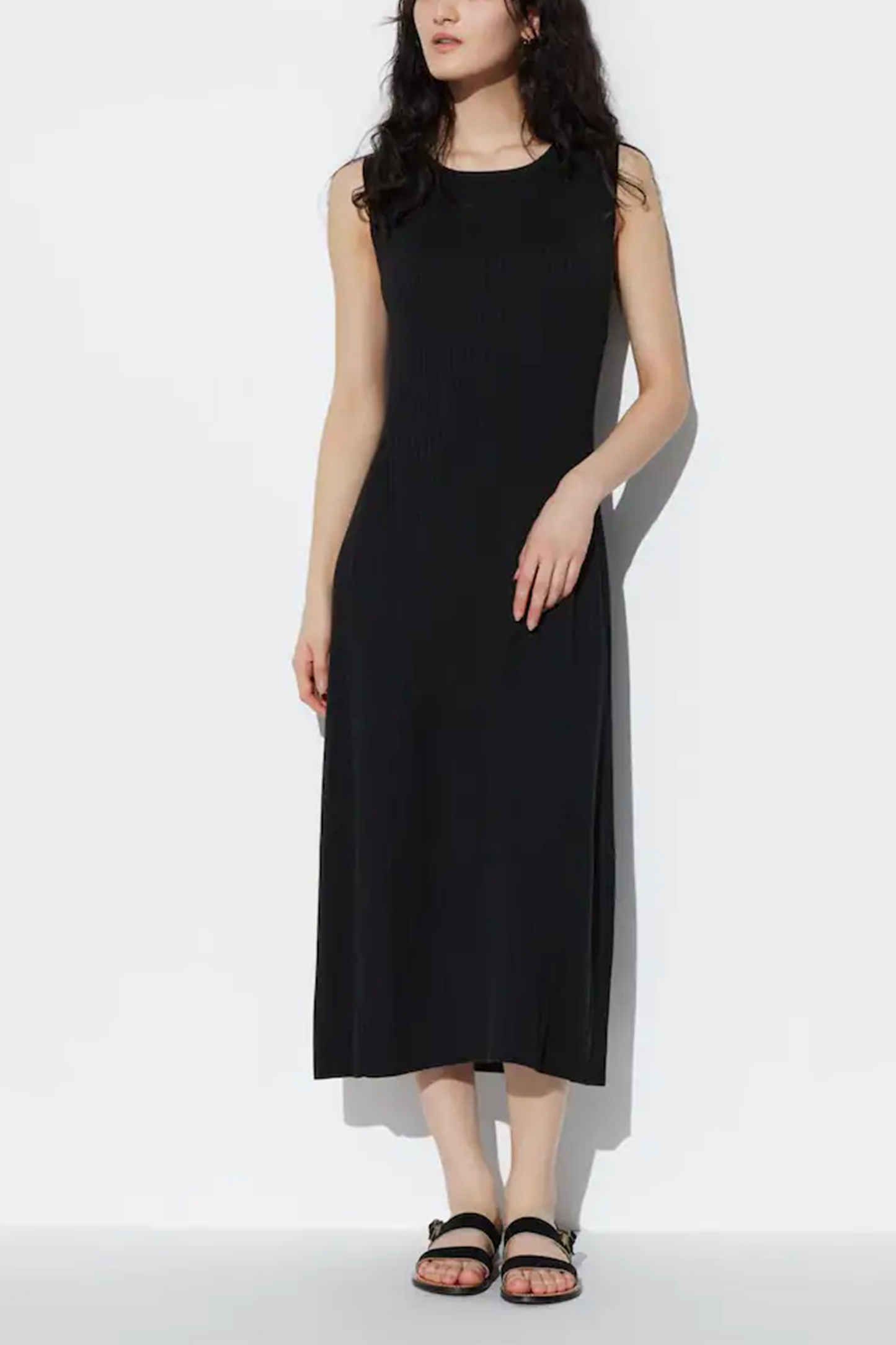Cotton Blend Knit Sleeveless Dress