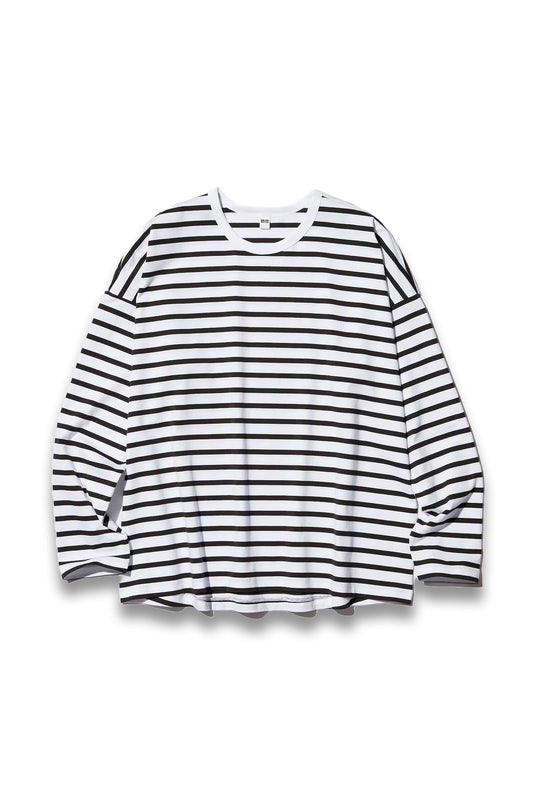 AIRism Cotton T-Shirt, Long Sleeve, Stripe
