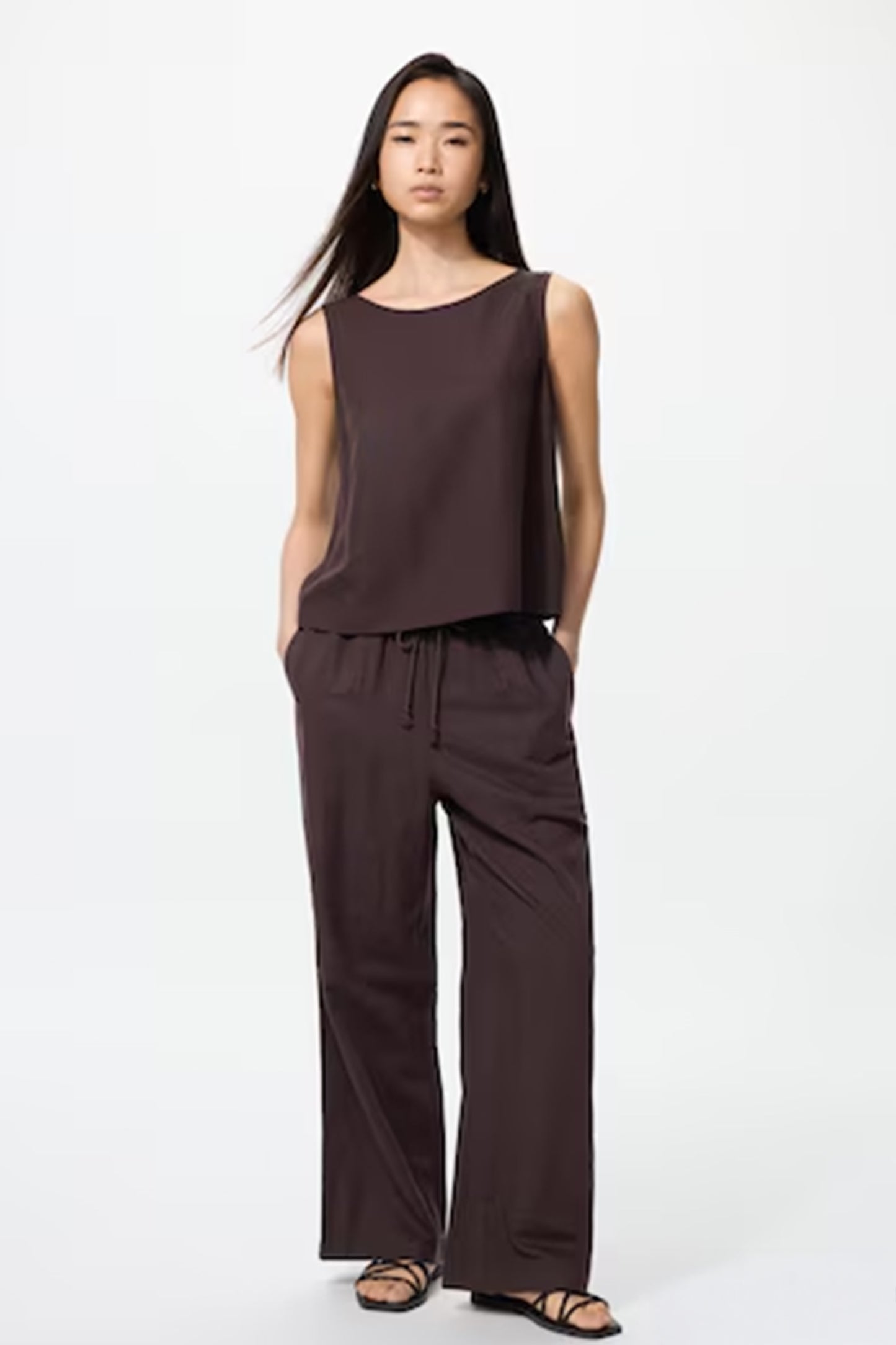 Linen Blend Easy Trousers