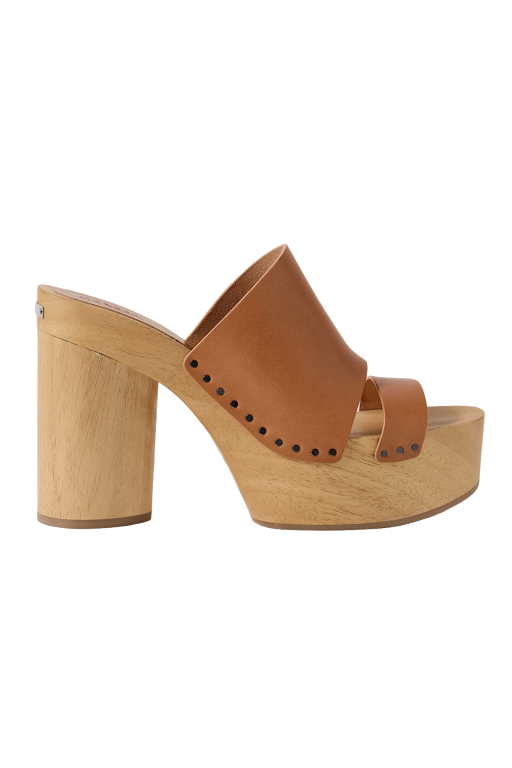 Hyun Leather Platform Mules
