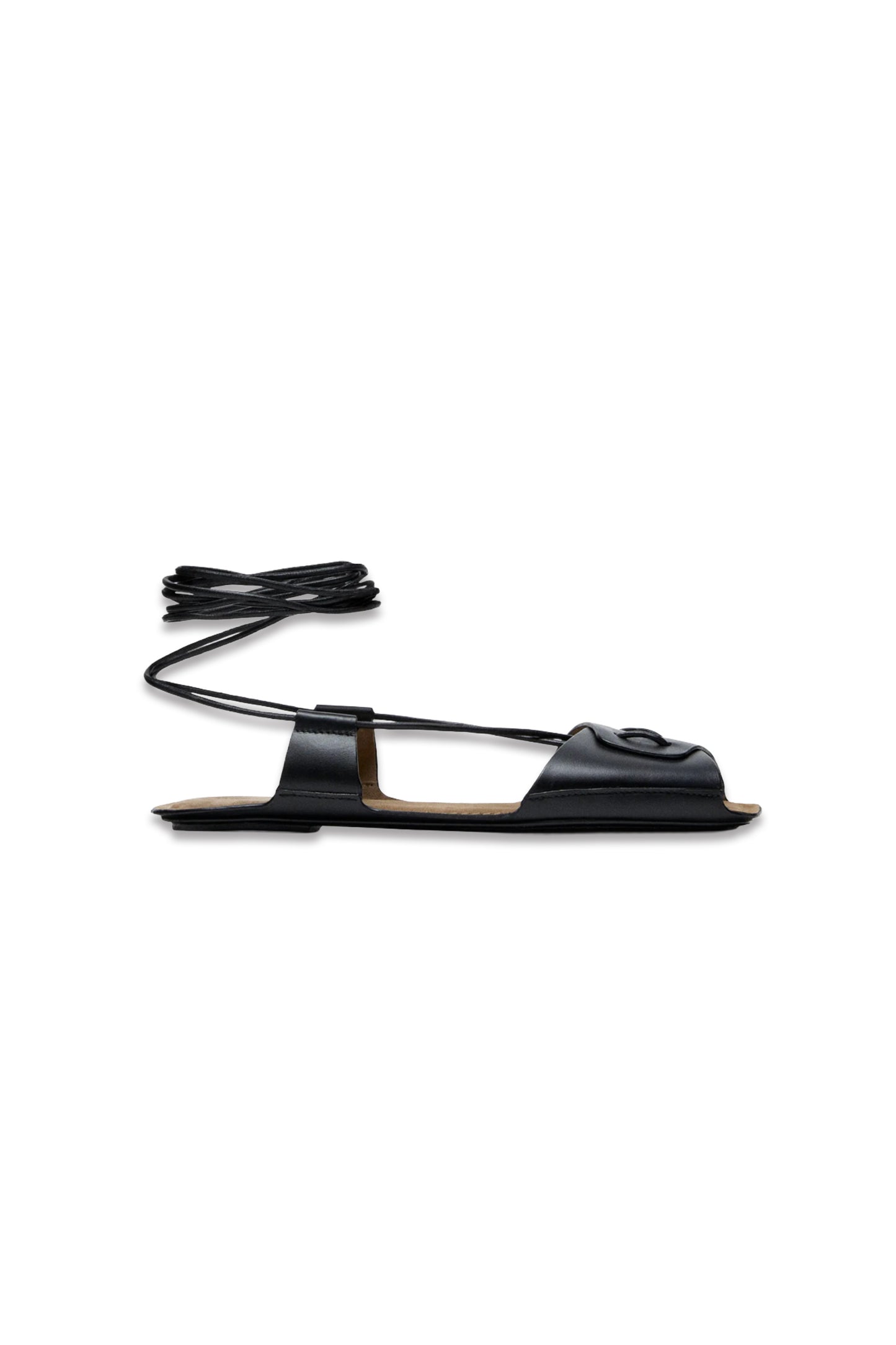 Flat Leather Strappy Sandals