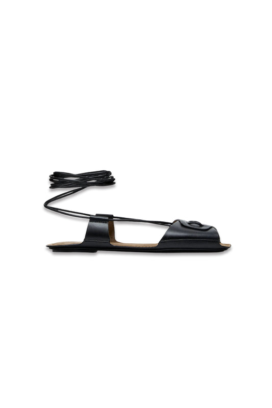 Flat Leather Strappy Sandals