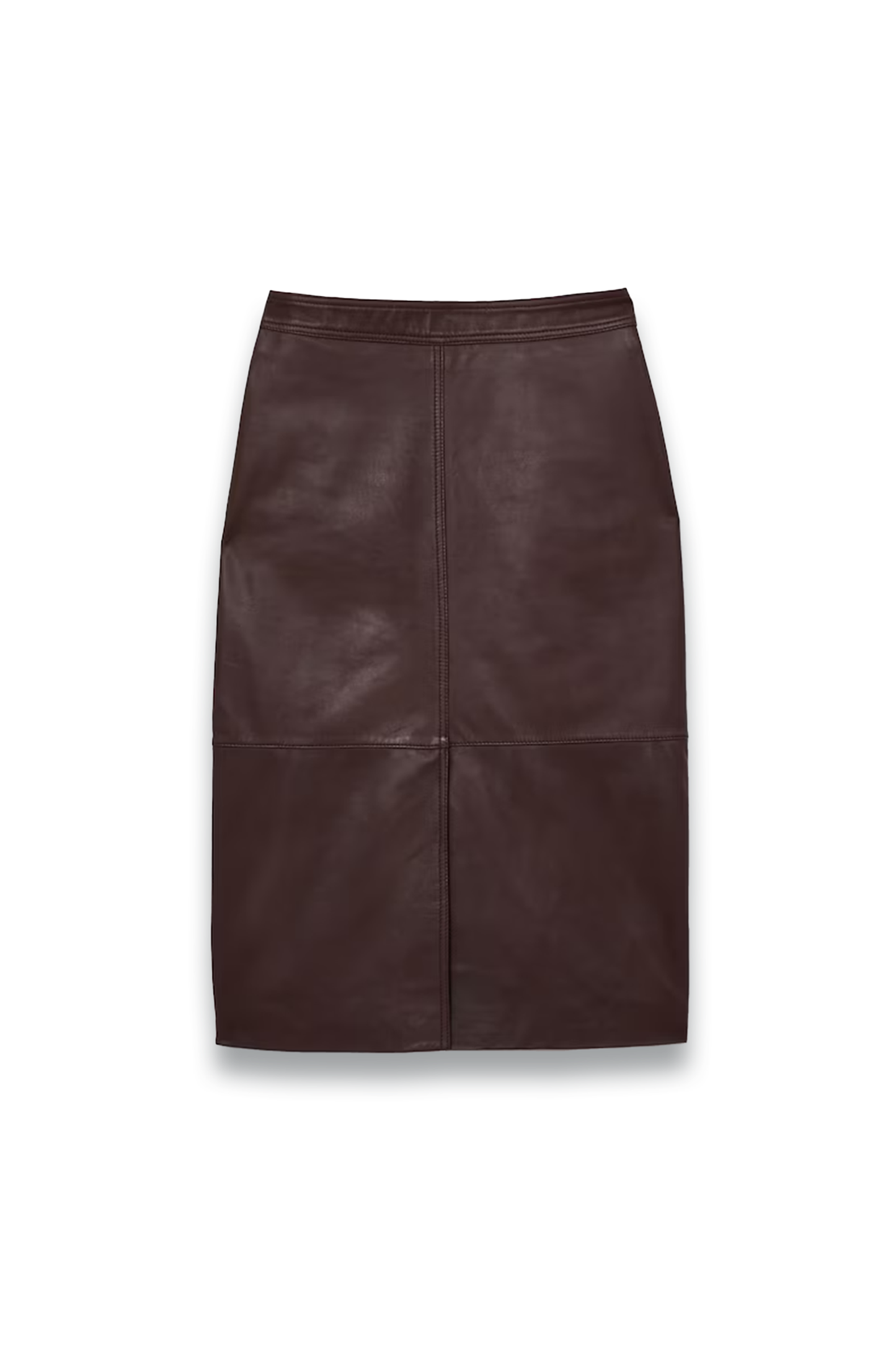 Miley Leather Pencil Skirt In Burgundy
