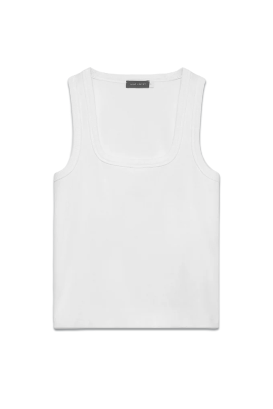 White Scoop-neck Vest