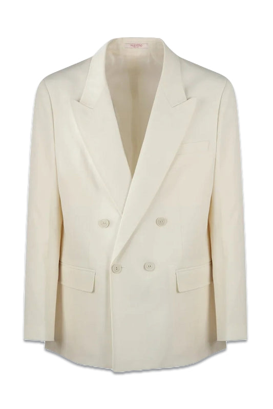 Double-Breasted Long-Sleeved Blazer