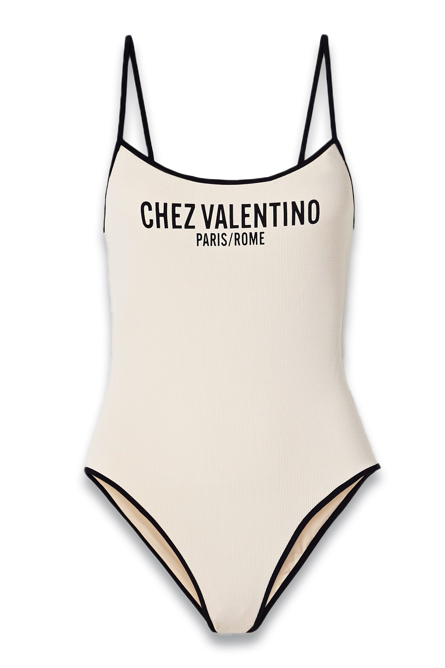 Printed Waffle-Knit Swimsuit