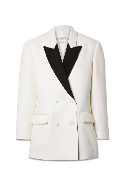 Oversized Wool-blend Crepe Suit Jacket